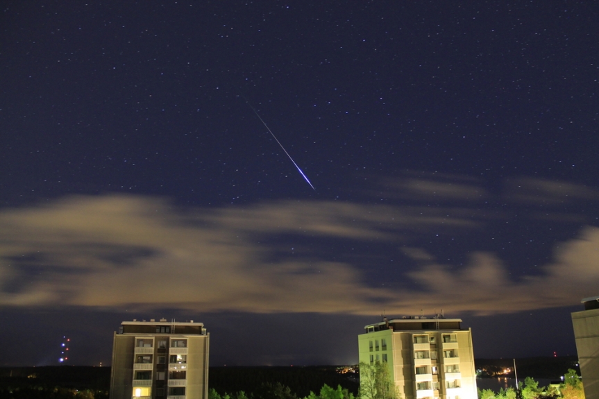 Perseid meteor shower and heat lightnings 12./13.8.2013