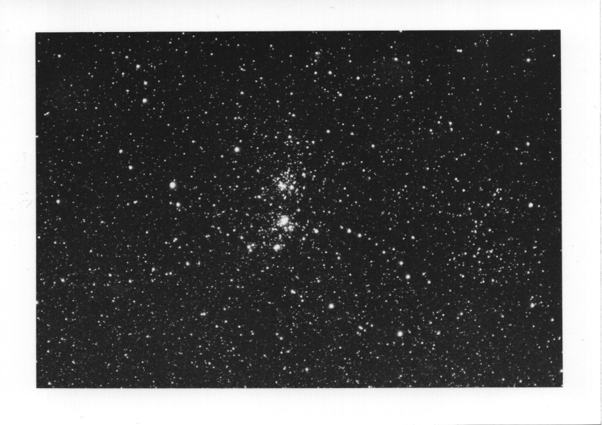 Double cluster on b&w film